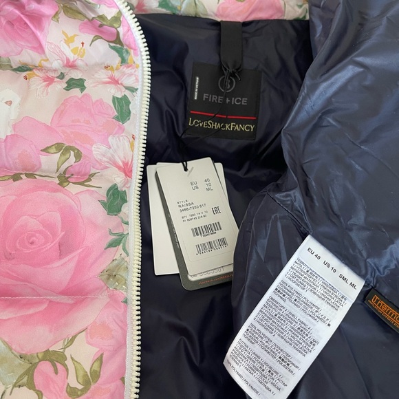 LOVE SHACK FANCY x BOGNER FIRE+ICE Raissa Ski Jacket - Magenta Flower Fields - Picture 11 of 14